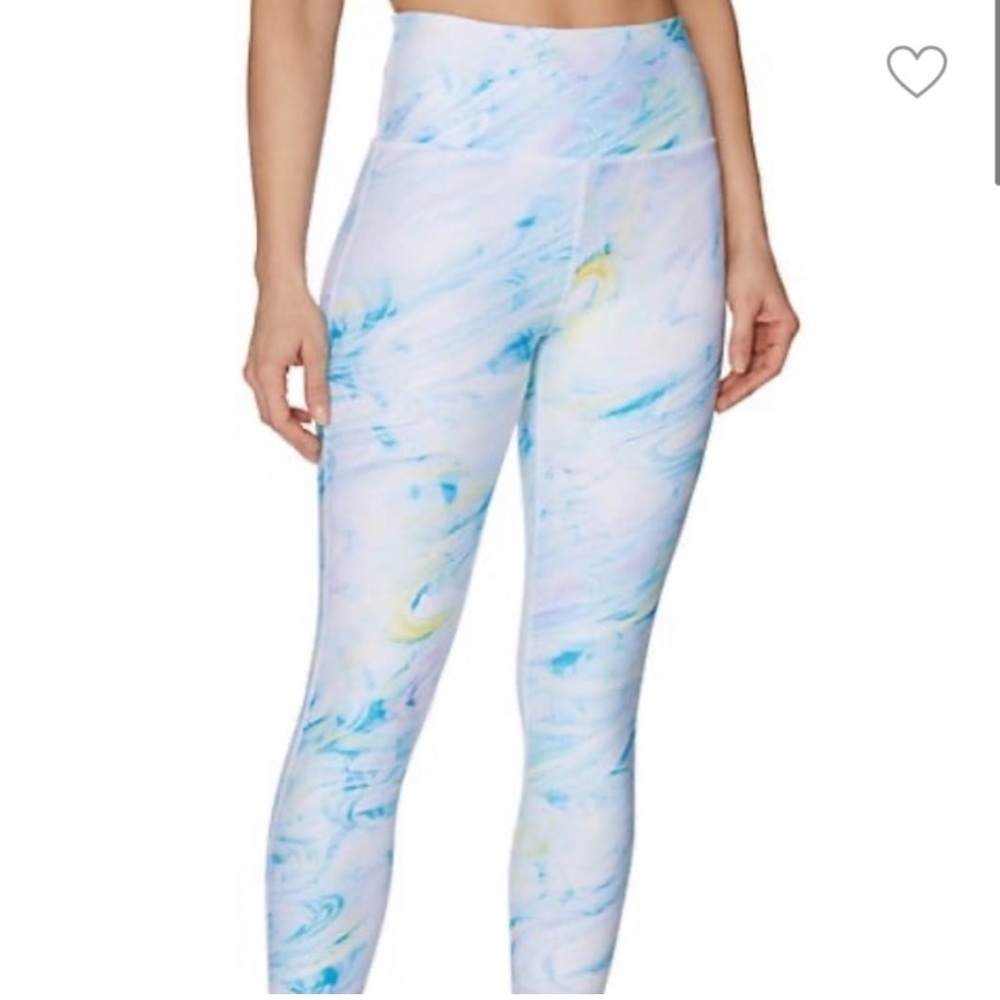 Betsey Johnson Blue Tie Dye Yoga Leggings